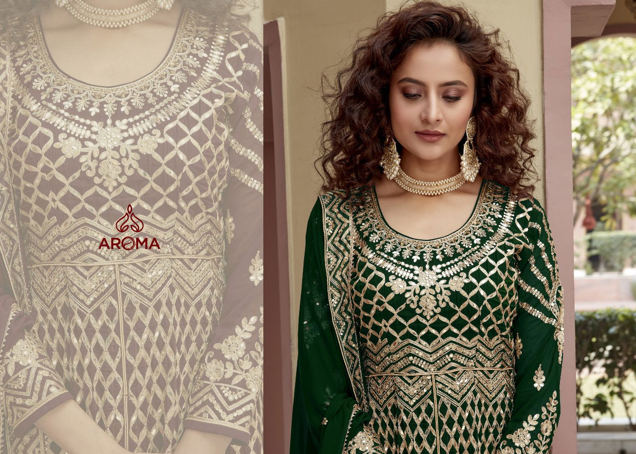 Aroma Mariyah Georgette Wedding Salwar Suits Catalog